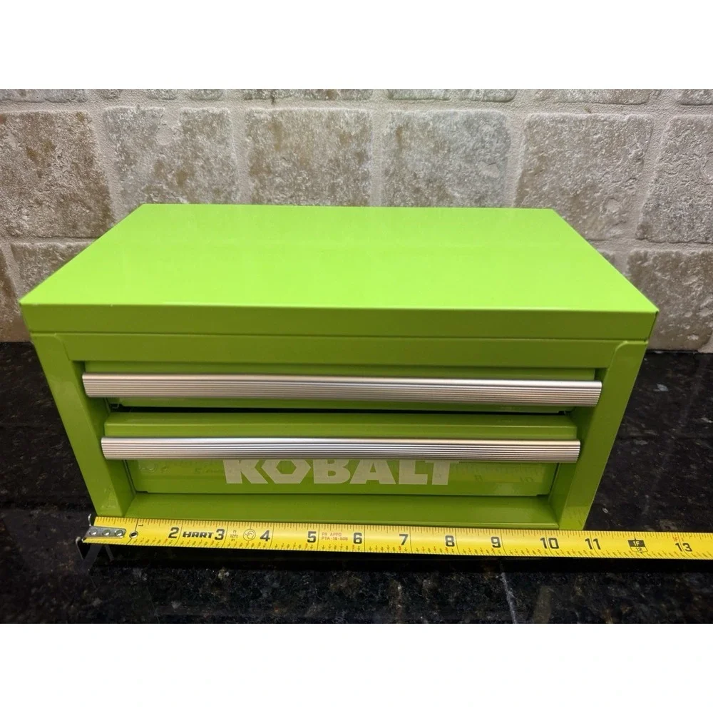 KOBALT MINI Steel Tool Box Lime Green 2‎ Drawer 3 Sections Lowe's Gift